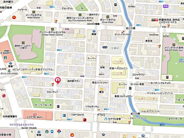 済州島の金書房チェチョッヘジャングッの地図