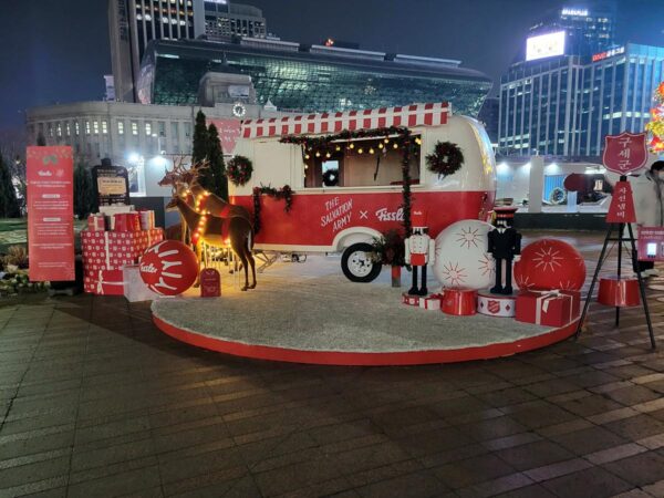 ソウル市庁広場のクリスマス風景