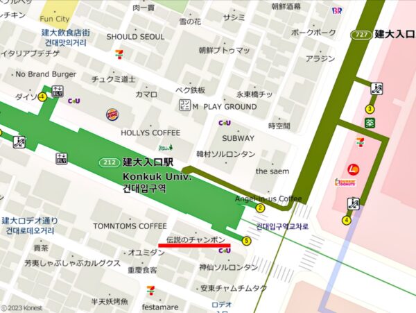 伝説のチャンポン 建大駅店の地図