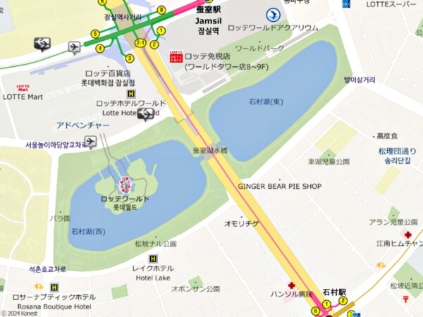 石村湖周辺の地図
