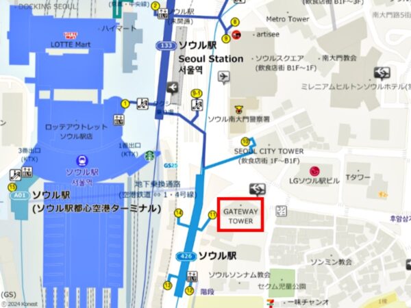 トンスベッソウル駅店の地図