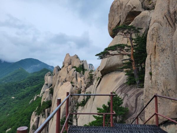 雪岳山フンドゥル岩から蔚山岩への道