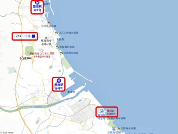 ムコ駅からチュアムまでの地図