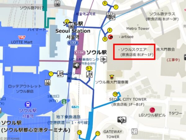 サウィ食堂 ソウルスクエア店の地図