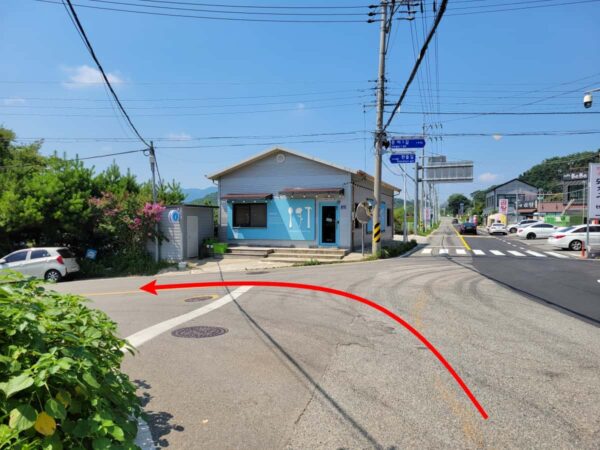 バス停「ウンチョン」からアホッ山の森への行き方